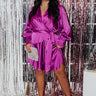 First Class Ticket Satin Dress In Orchid Curves Image - 1