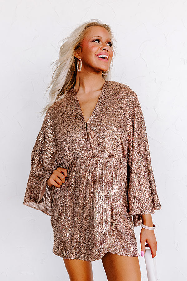 Seriously Swept Away Sequin Dress