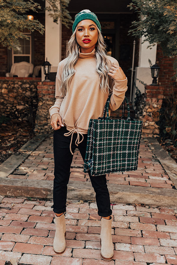 Autumn Color Sweater Top In Iced Latte Image - 1