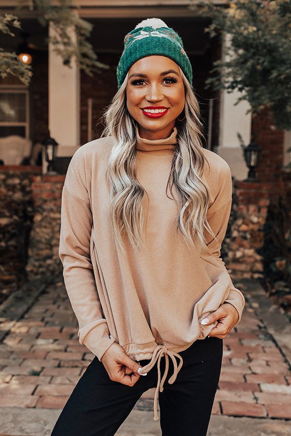 Autumn Color Sweater Top In Iced Latte Image - 1