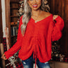 Insta Obsessed Knit Sweater In Red Image - 1