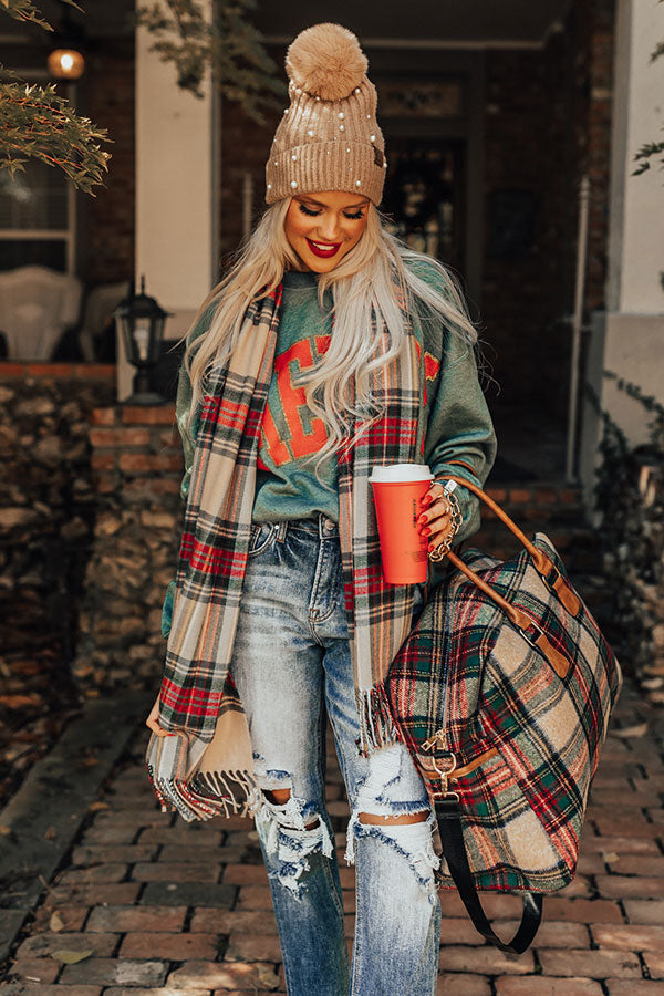 Escape The Chill Plaid Scarf Image - 1