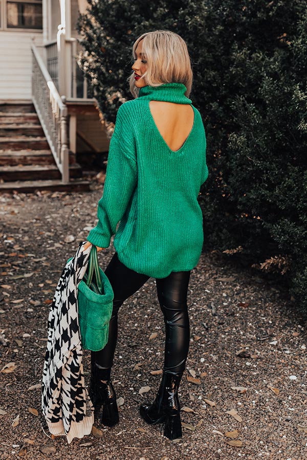 Aspen Trails Knit Sweater In Green Image - 4