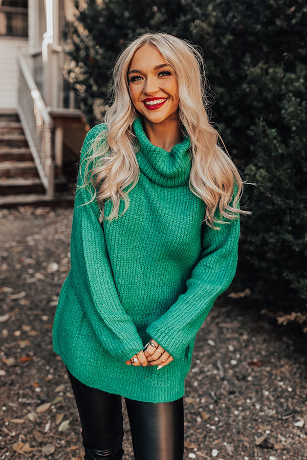 Aspen Trails Knit Sweater In Green Image - 3