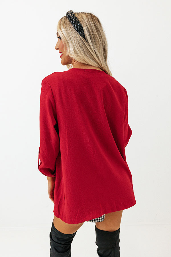 Popular Song Blazer In Wine Image - 5