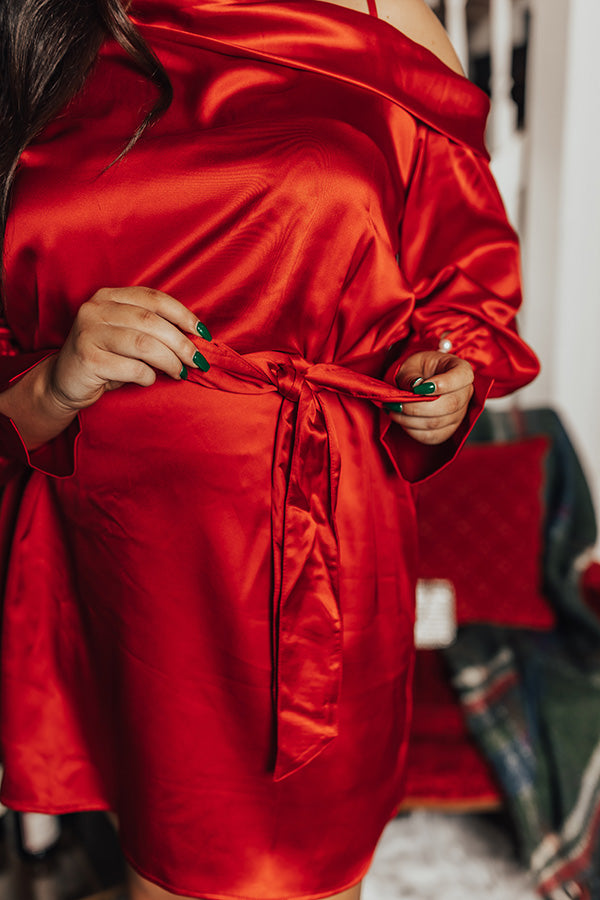 More Pinot, Please Satin Dress In Wine Curves Image - 3