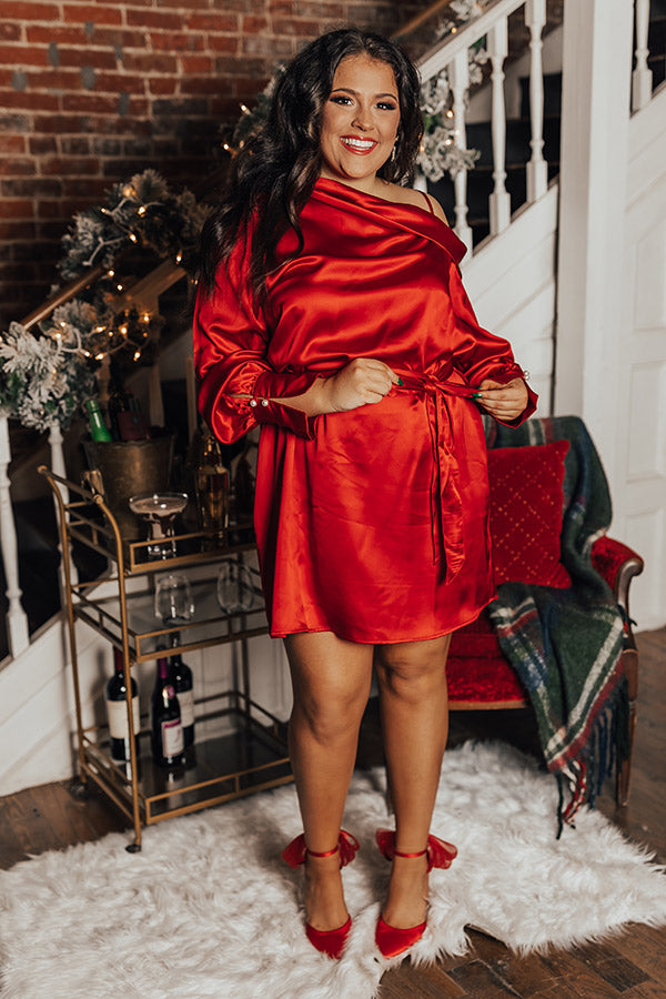 More Pinot, Please Satin Dress In Wine Curves Image - 4