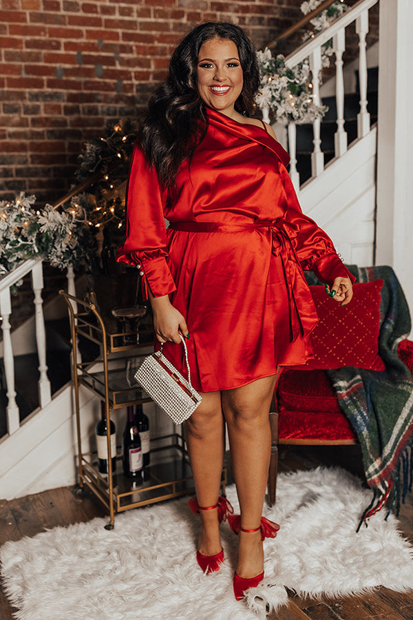 More Pinot, Please Satin Dress In Wine Curves Image - 1