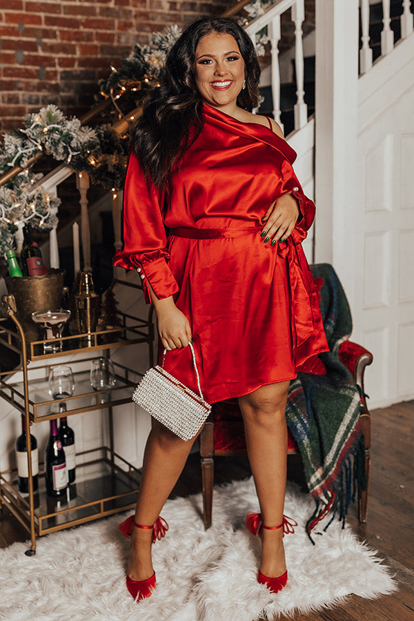 More Pinot, Please Satin Dress In Wine Curves Image - 2