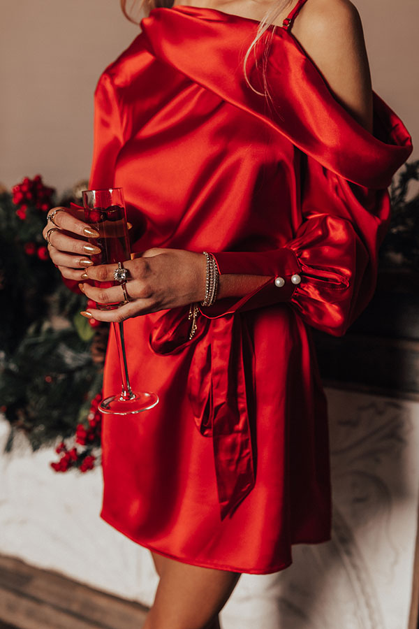 More Pinot, Please Satin Dress In Wine • Impressions Online Boutique