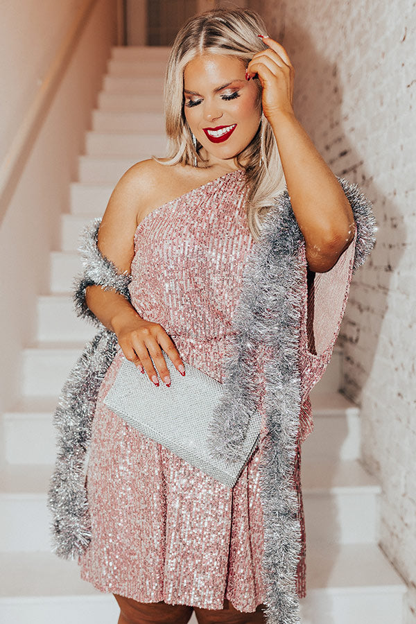 Documenting Memories Sequin Dress In Pink Curves Image - 5