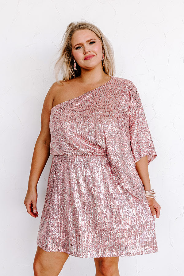 Documenting Memories Sequin Dress In Pink Curves Image - 2