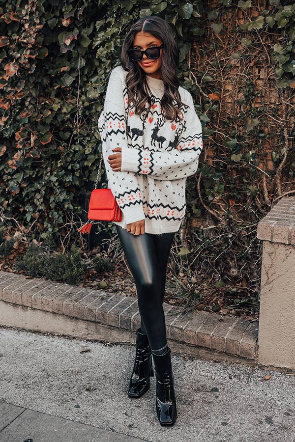 Deck The Halls Sweater In Ivory
