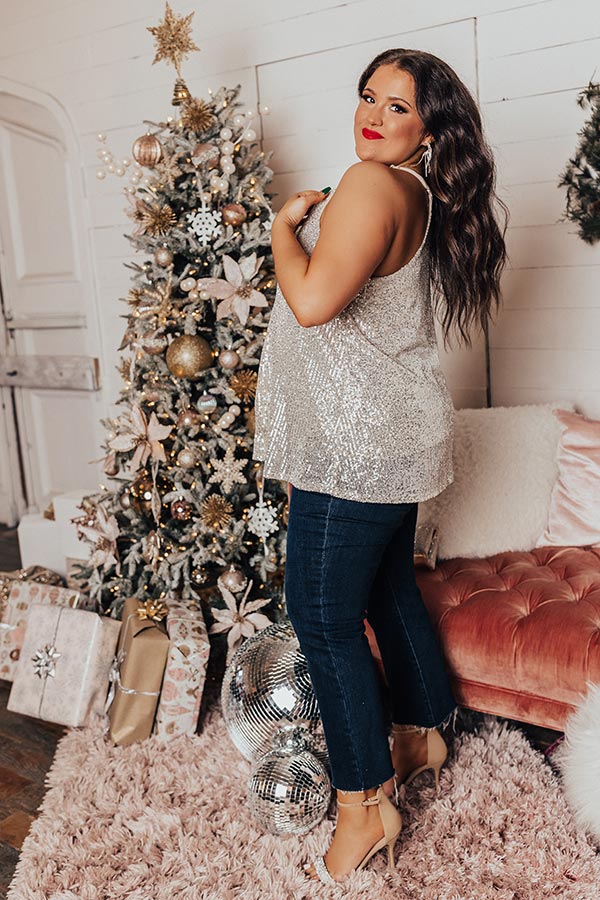 Magical Feeling Sequin Shift Tank In Champagne Curves Image - 4