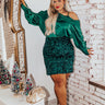 Date Night Ready Satin Top In Hunter Green Curves Image - 1