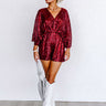 Beyond Obsessed Sequin Romper In Wine Image - 1
