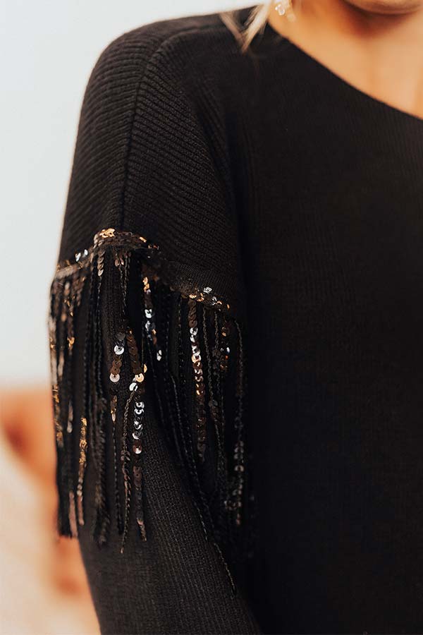 Sweet Surrender Fringe Sweater
