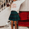 Holiday Fun Plaid Skirt In Hunter Green Image - 1