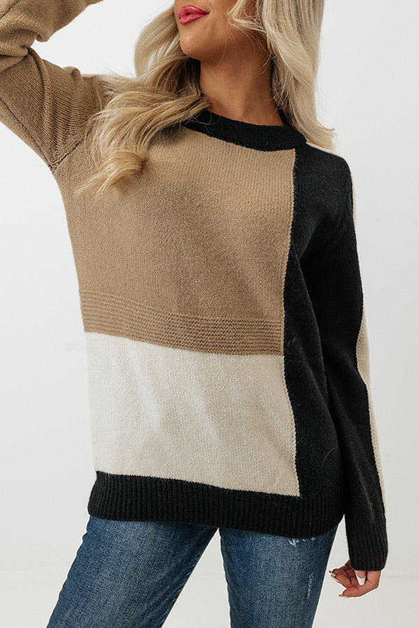 Along The Drive Colorblock Sweater Image - 1