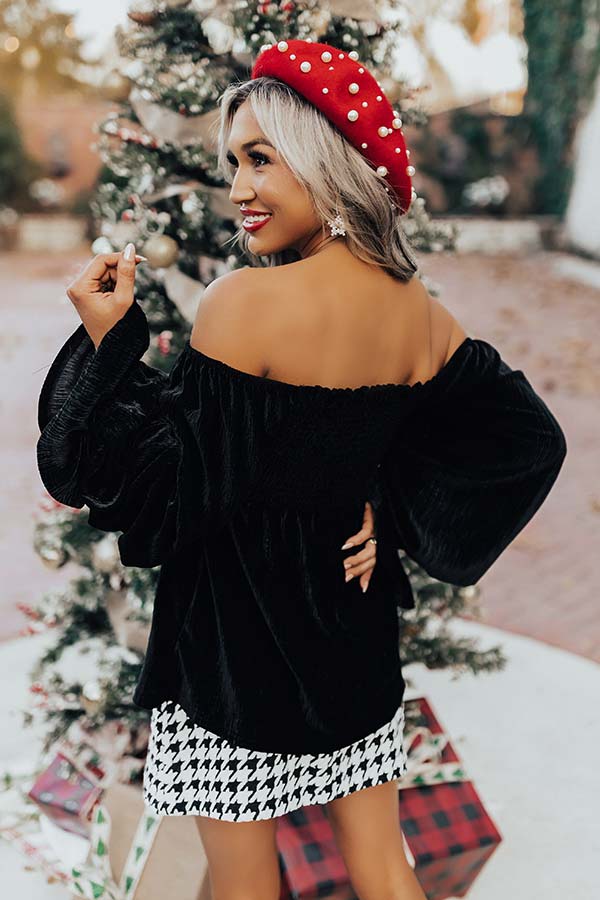 Romantic Allure Velvet Babydoll Top Image - 3