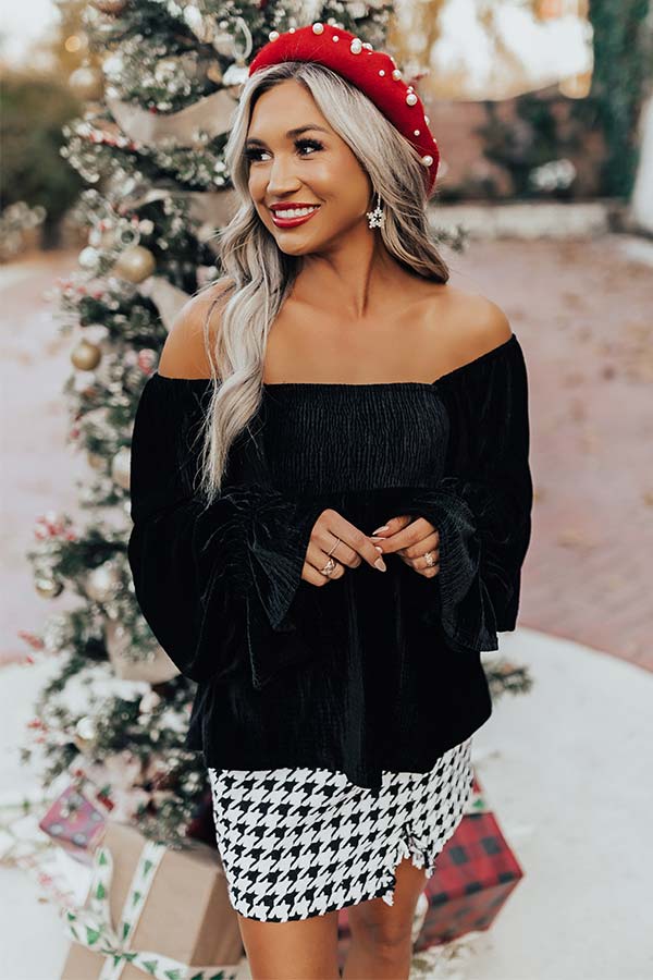 Romantic Allure Velvet Babydoll Top Image - 4