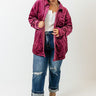 Warmest Wishes Velvet Jacket In Berry Curves Image - 1