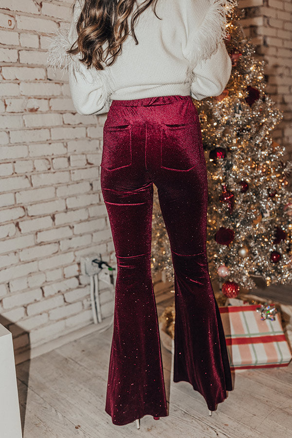 The Selena High Waist Velvet Flare Image - 4