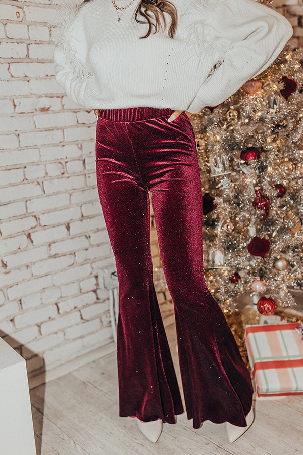 The Selena High Waist Velvet Flare Image - 5