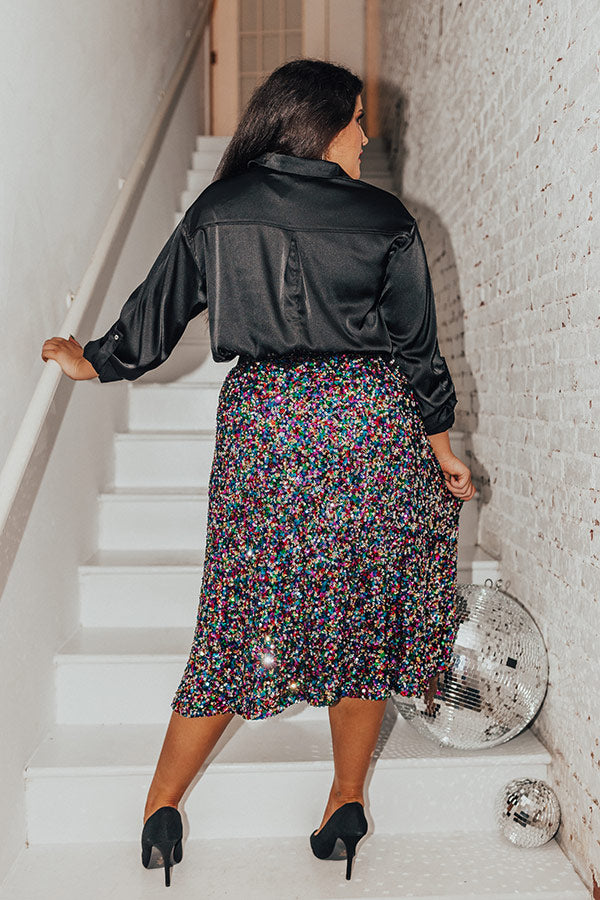 True To Form Sequin Skirt Curves Image - 4