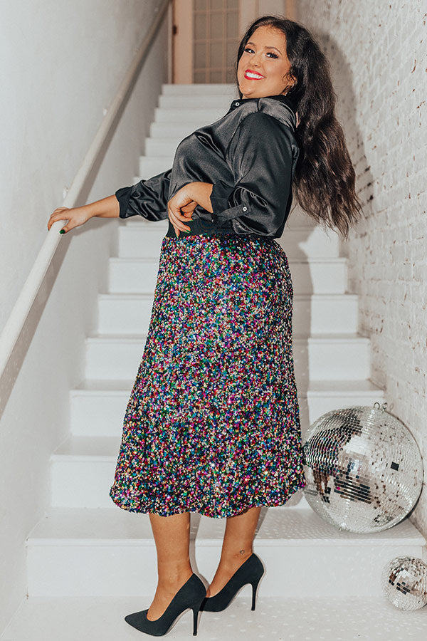 True To Form Sequin Skirt Curves Image - 5