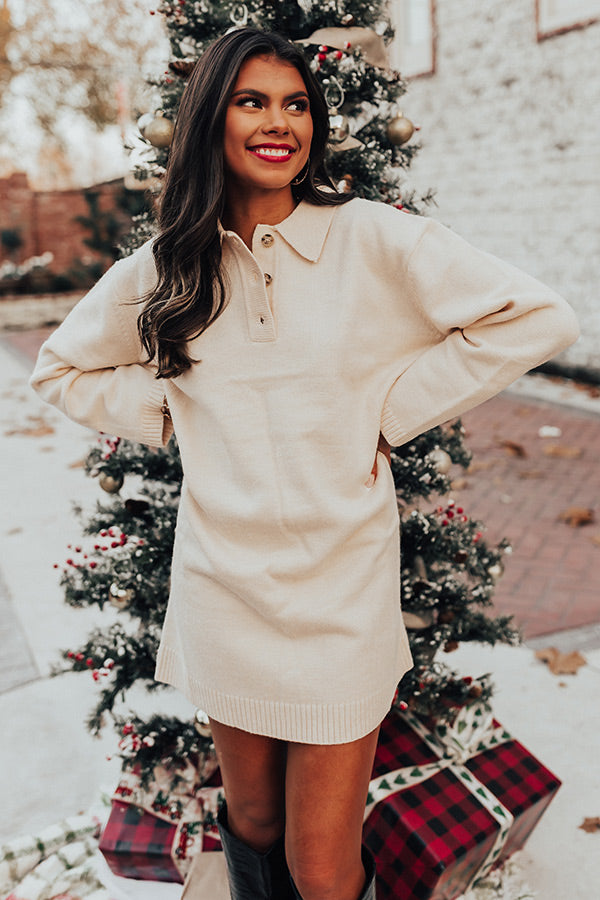 Stay For The Cuddles Sweater Dress