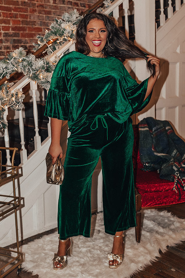 Crushin' On You Velvet Pants Curves Image - 1