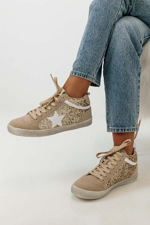 The Mia Vintage Sneaker In Gold