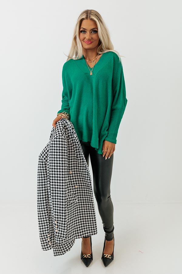 Wrapped Up In Love Sweater Top in Turquoise Image - 1