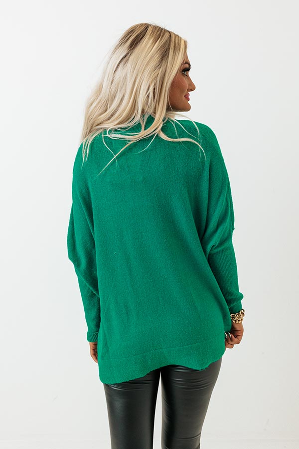 Wrapped Up In Love Sweater Top in Turquoise Image - 4