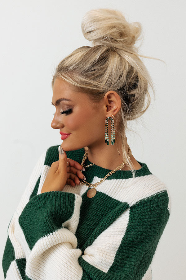 Luxe Feeling Earrings in Green