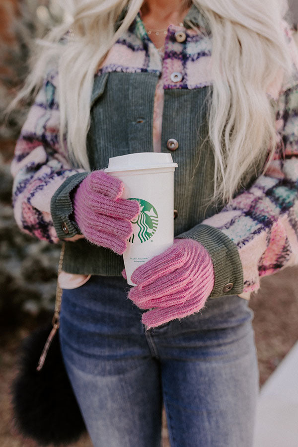 Snowy Afternoon Gloves in Blush