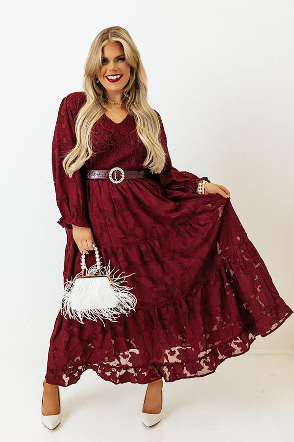 Feeling Sentimental Smocked Midi Curves Image - 1