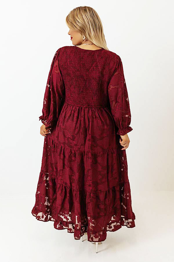 Feeling Sentimental Smocked Midi Curves Image - 4