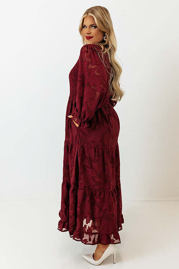 Feeling Sentimental Smocked Midi Curves Image - 2