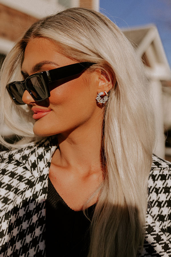 Glittery Confessions Earrings In Silver Image - 4