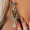 Queen Of Hearts Earrings in Green Image - 1