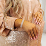 Party Dreams Rhinestone Cuff Bracelet In Rose Gold Image - 1