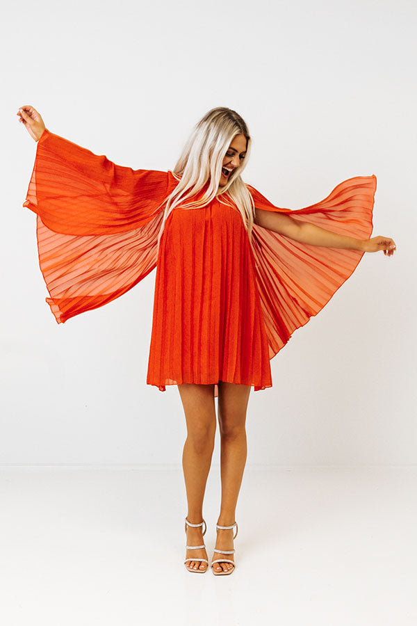 Runway Revelry Shift Dress in Tangerine