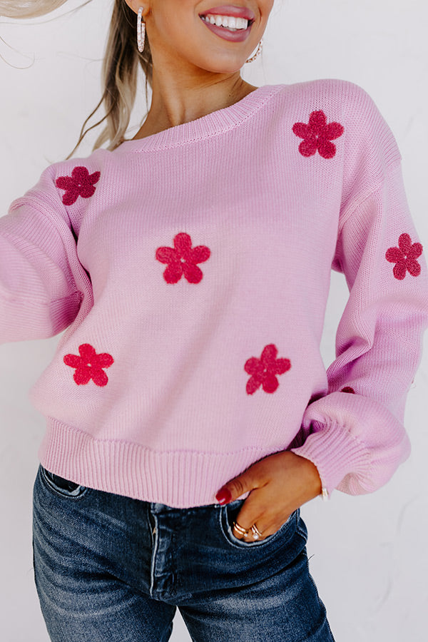 Daisy Delight Embroidered Sweater Image - 4