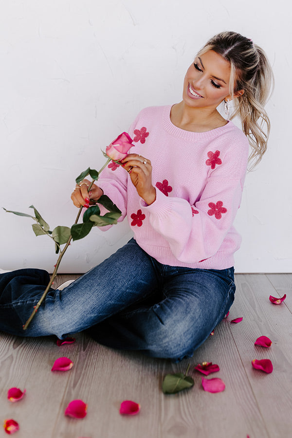 Daisy Delight Embroidered Sweater Image - 1