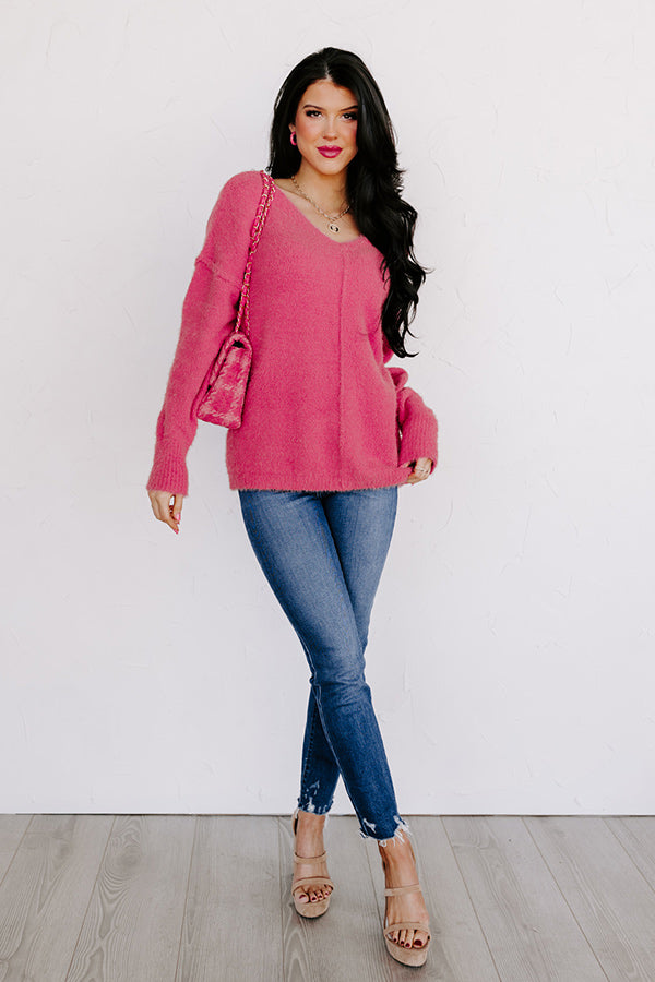 Chilly Afternoon Knit Sweater in Pink