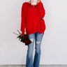 Mind Your Manners Knit Sweater In Red Image - 1