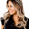 Tropical Waters Raffia Headband In Black Image - 1