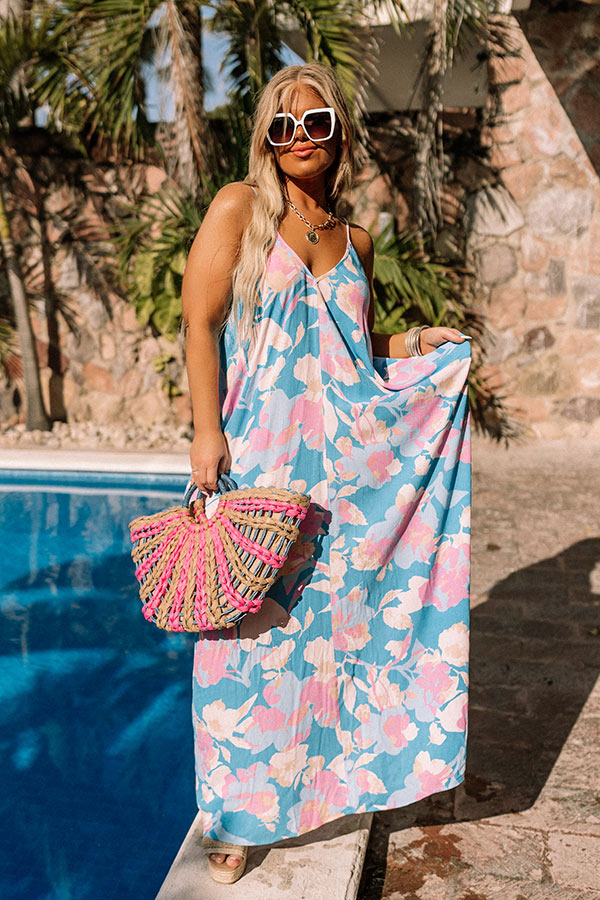 Picking Petals Maxi in Sky Blue Curves Image - 1